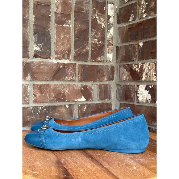 Coach Leila Ballet Suede - Ink Blue Size 11B - Picture 6 of 8